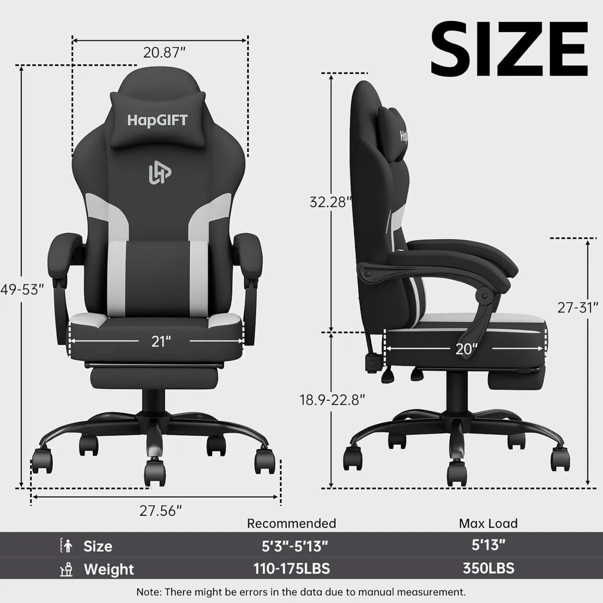 HapGIFT Gaming Chairs Computer Chair with - Image 3