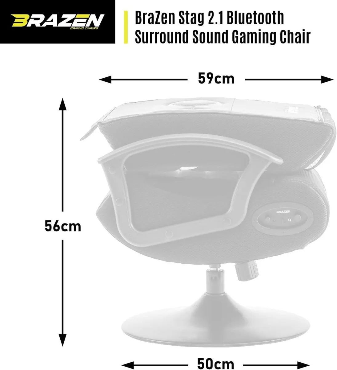 Stag Kids Gaming Chair for Two Audio Speakers - Image 4