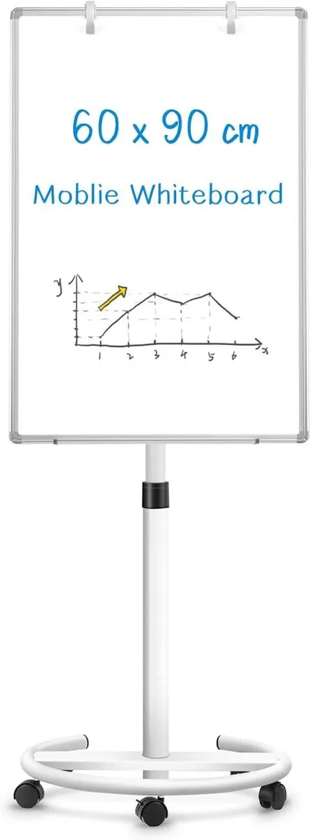 Mobile Whiteboard 60x90cm Magnetic White Board - Image 1