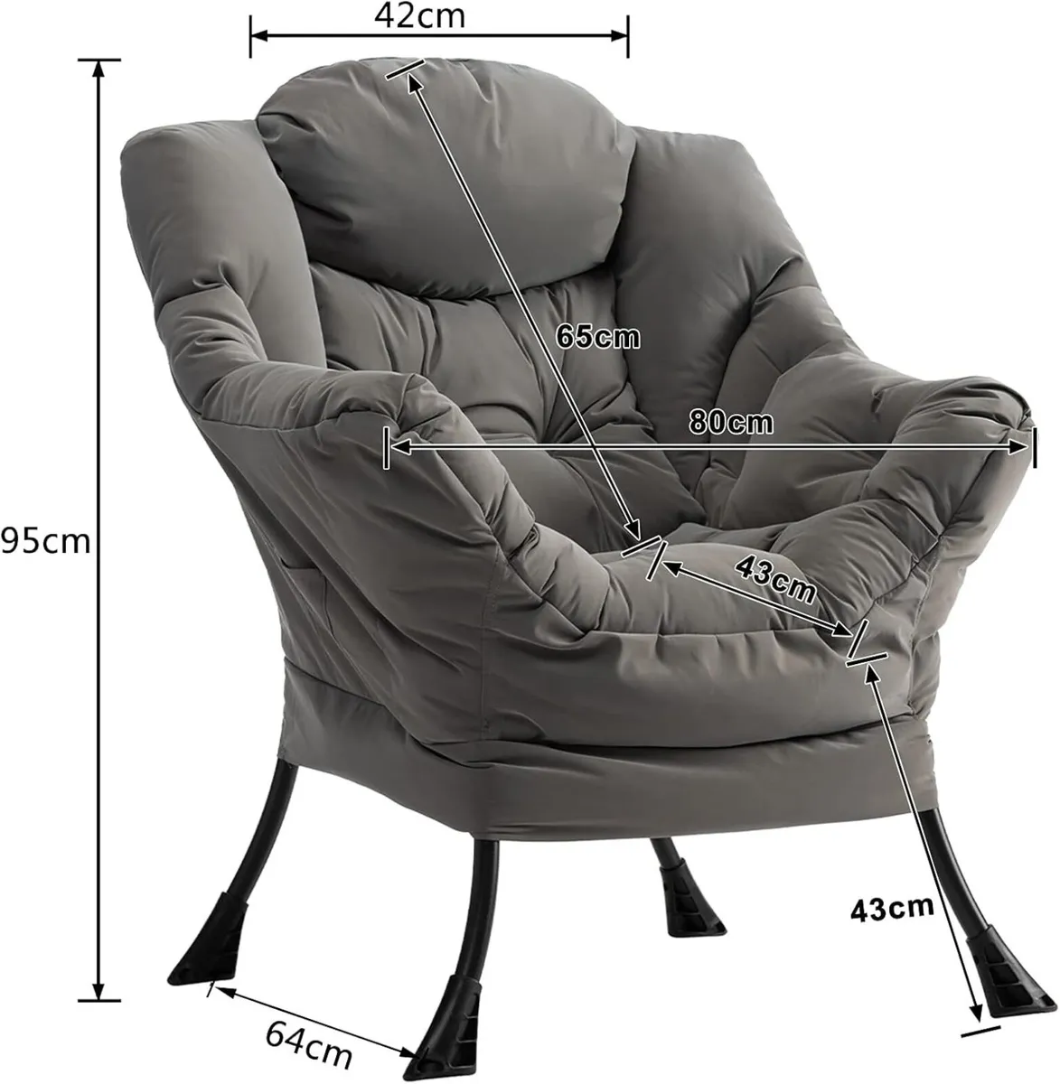 Comfy Armchair Living Room Reading Chair Accent - Image 3