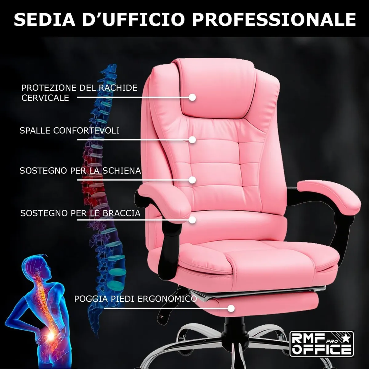 fessional Ergonomic Reclining Chair Comfortable - Image 4