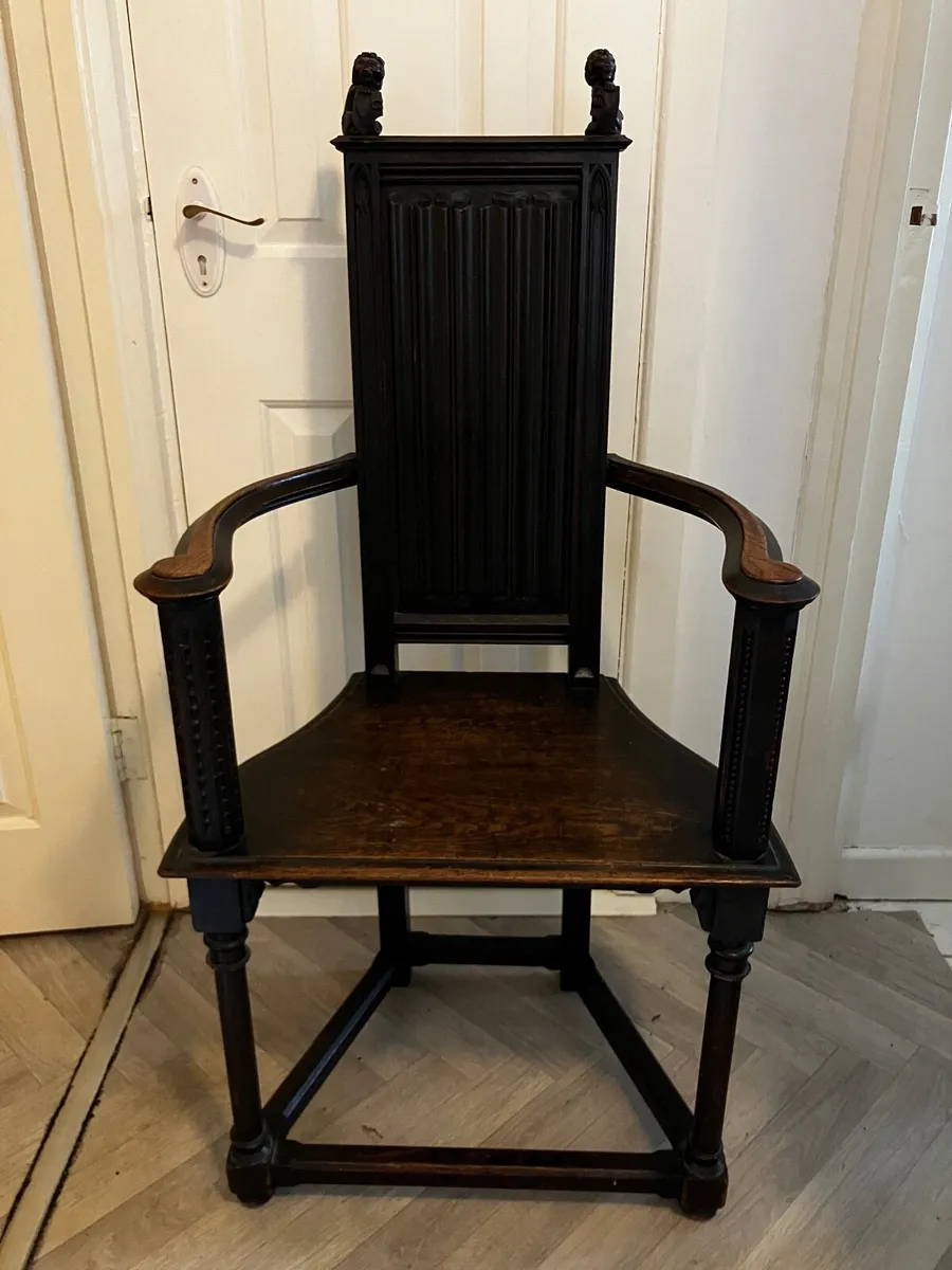 Vintage 19th Century Gothic Chair - Image 1