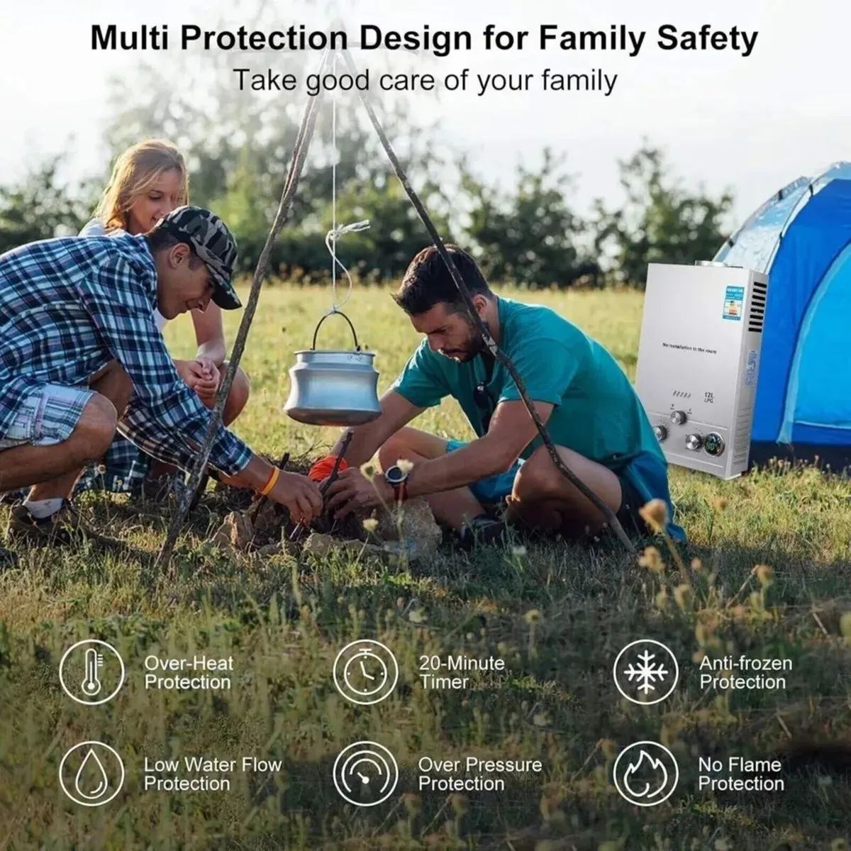 10L LPG Gas Water Heater for Camping & Home - Image 2