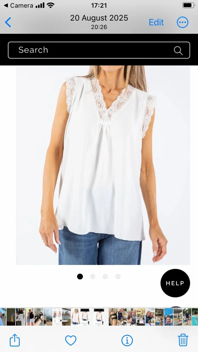 Lace Trimmed Vest Top - Image 2