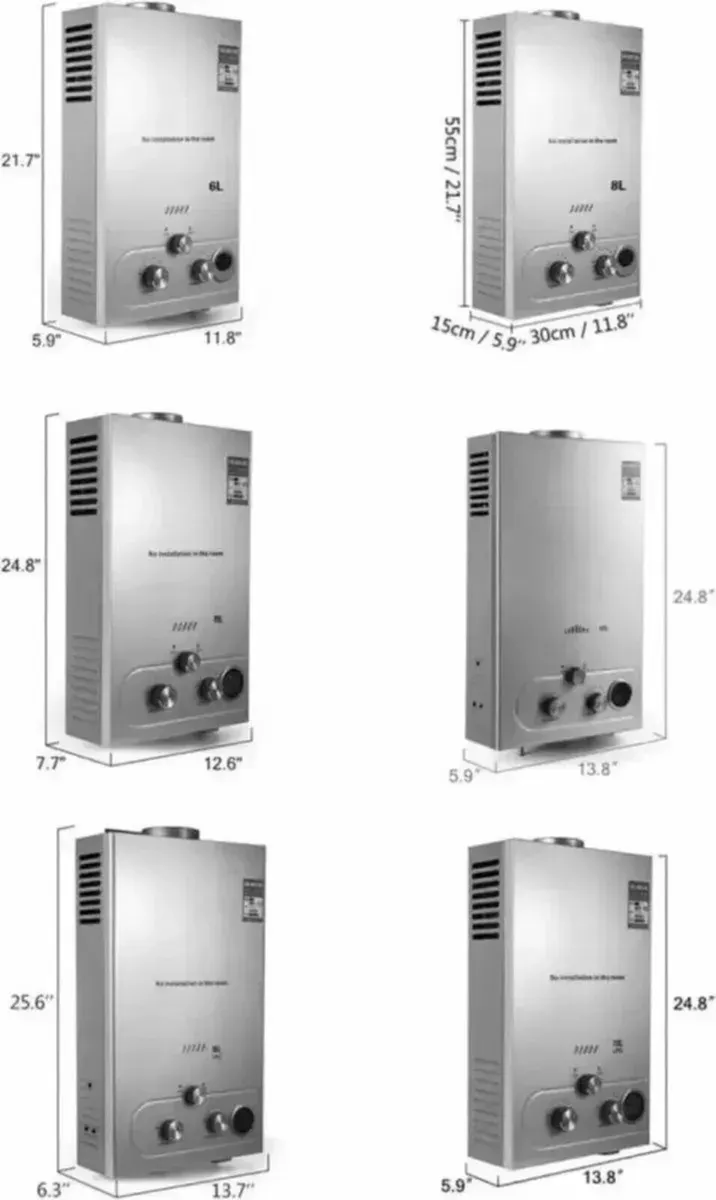 12L Tankless LPG Propane Gas Water For Caravan - Image 2