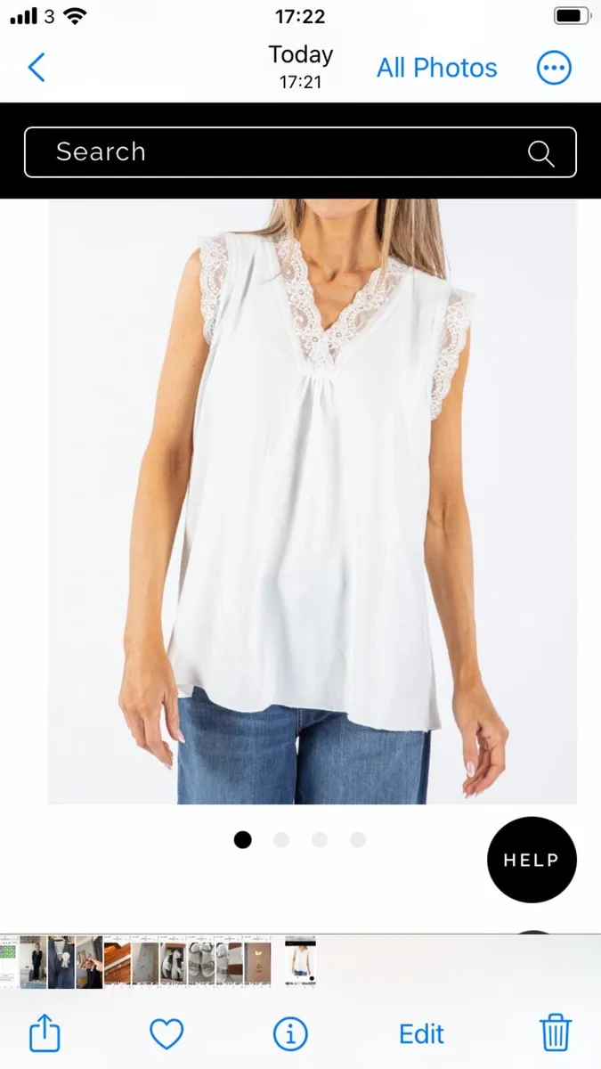 Lace Trimmed Vest Top - Image 1