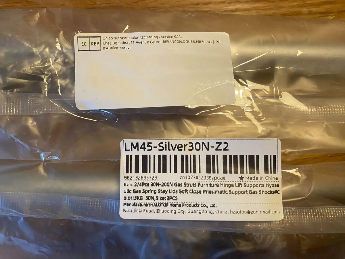 Gas spring cabinet hinge x 2 - Image 2