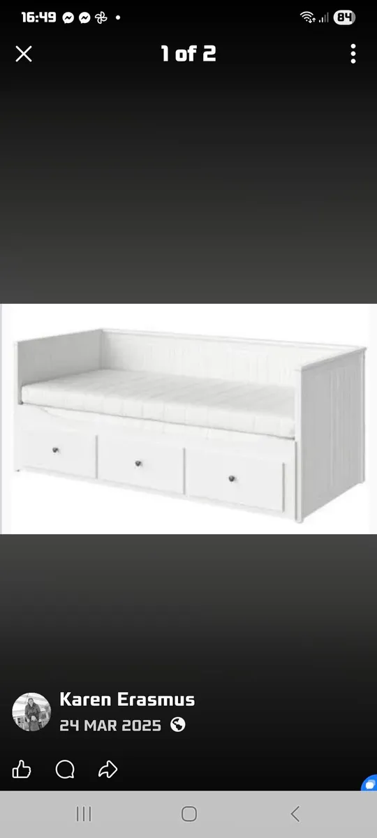 IKEA henmes daybed pulled to double bed - Image 1