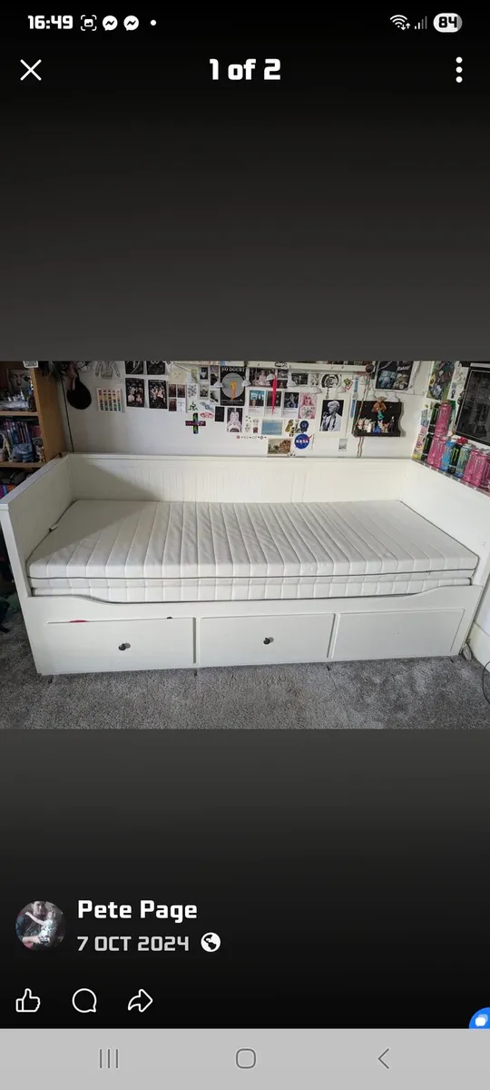 IKEA henmes daybed pulled to double bed - Image 2