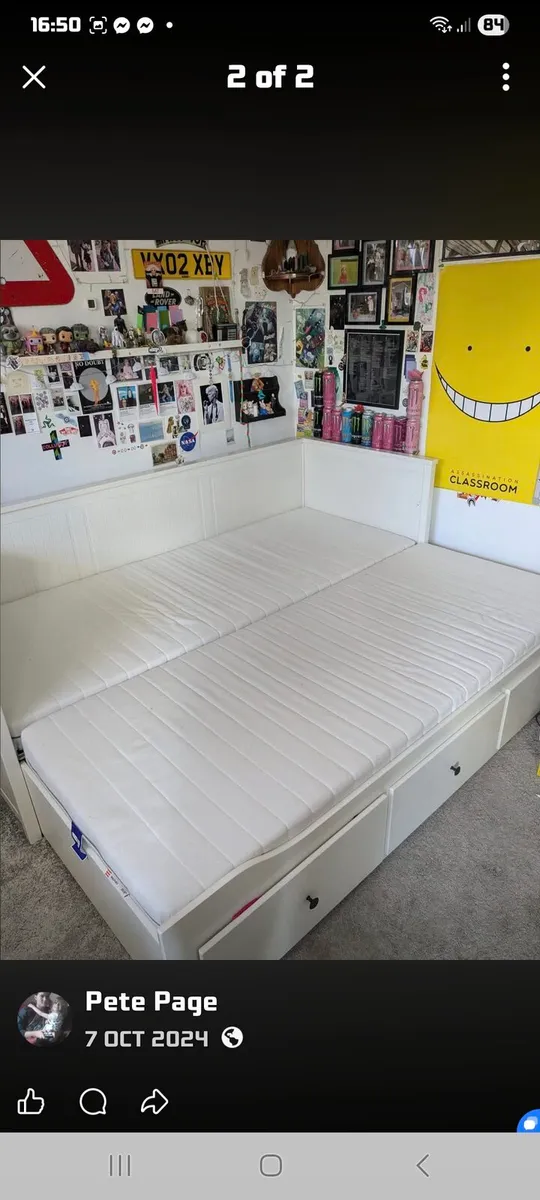 IKEA henmes daybed pulled to double bed - Image 3