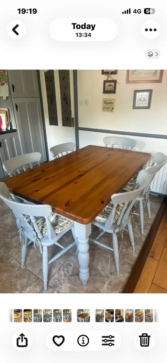 Table and 6 Chairs - Image 2