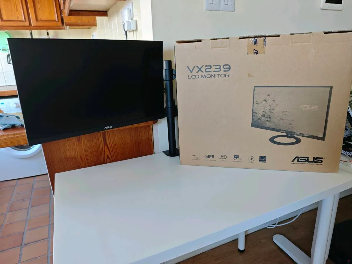 Home Office Setup – Desk + Monitor + Dual Mount - Image 2