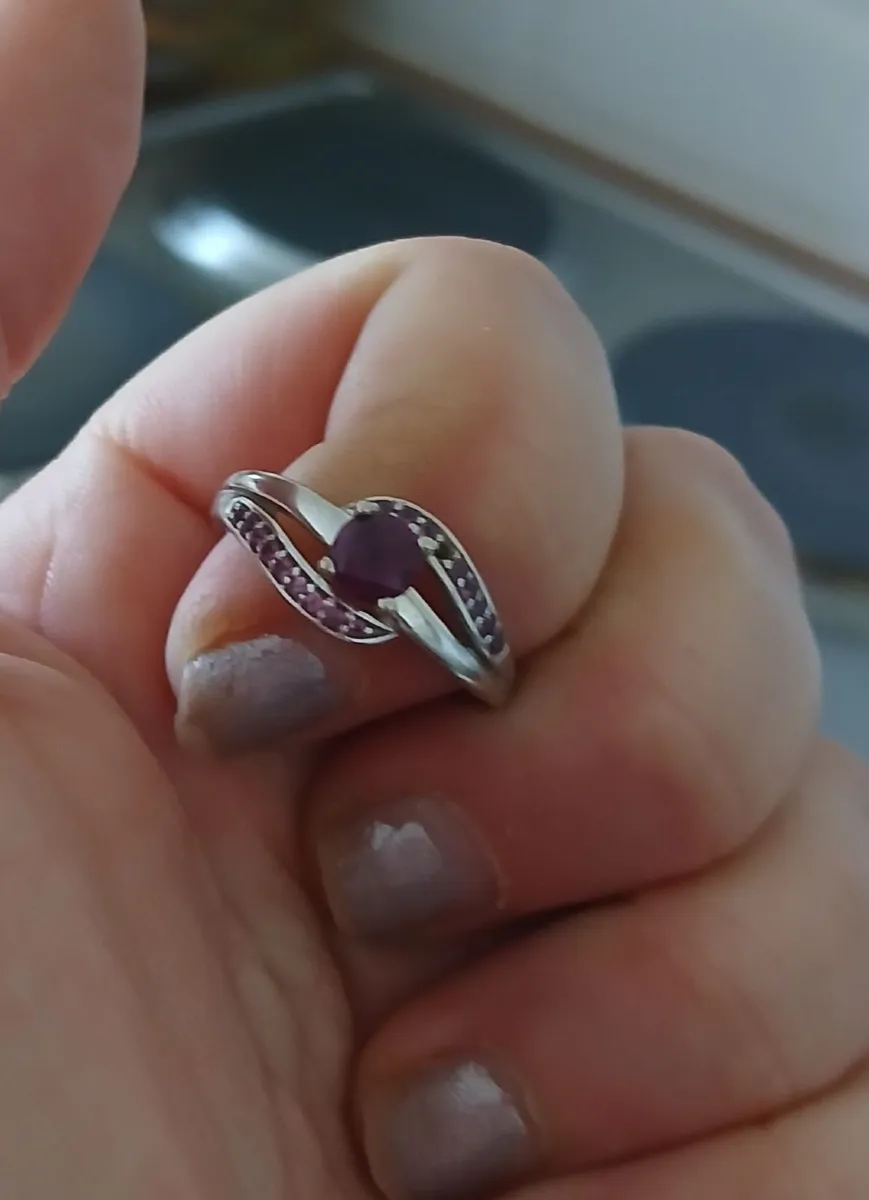 Engagement ring - 14ct white gold - Image 1