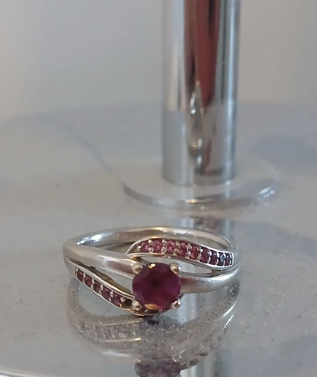 Engagement ring - 14ct white gold - Image 2