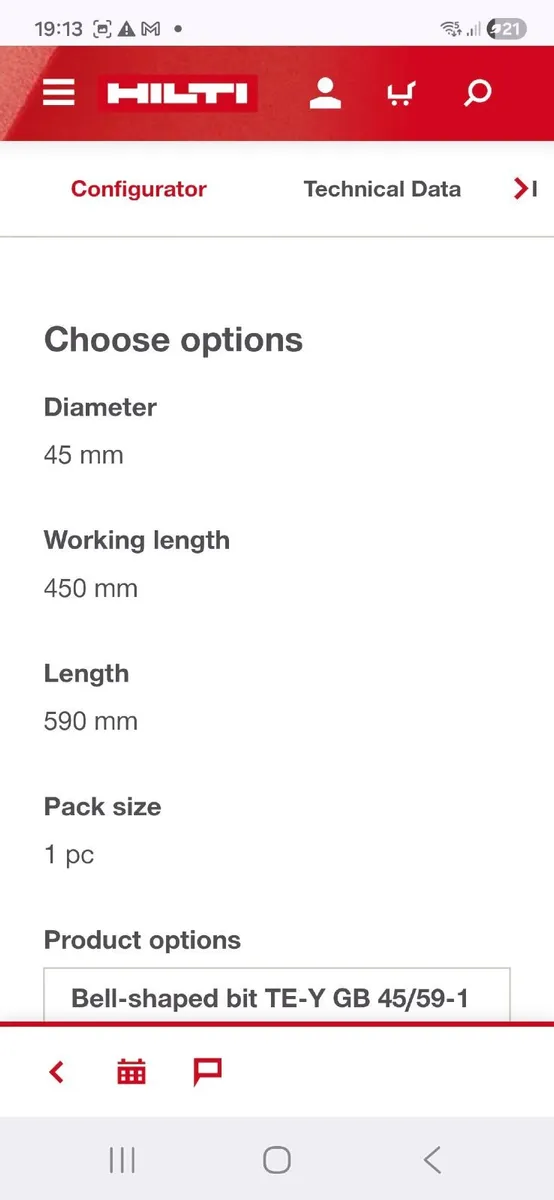 HILTI CRUCIFORM DRILL BIT - Image 2