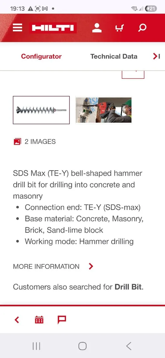 HILTI CRUCIFORM DRILL BIT - Image 3