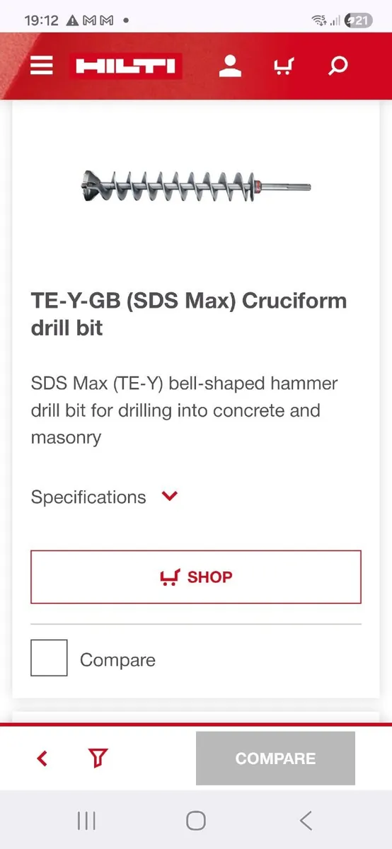 HILTI CRUCIFORM DRILL BIT - Image 4