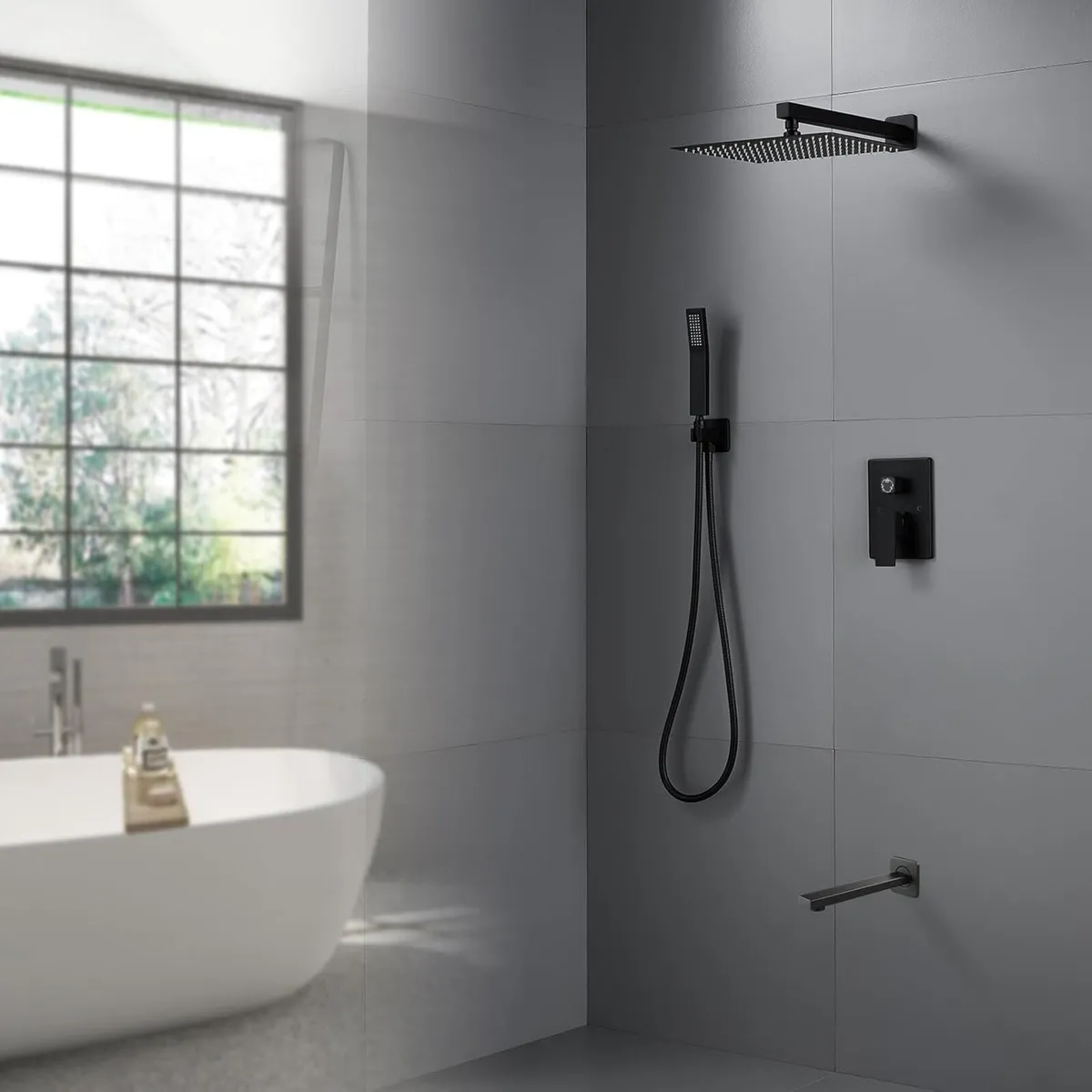 Concealed Shower System Wall Mounted 3-Function - Image 2