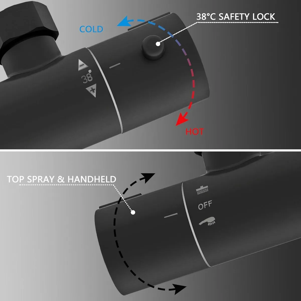 Thermostatic Bar Mixer Shower Set System - - Image 2