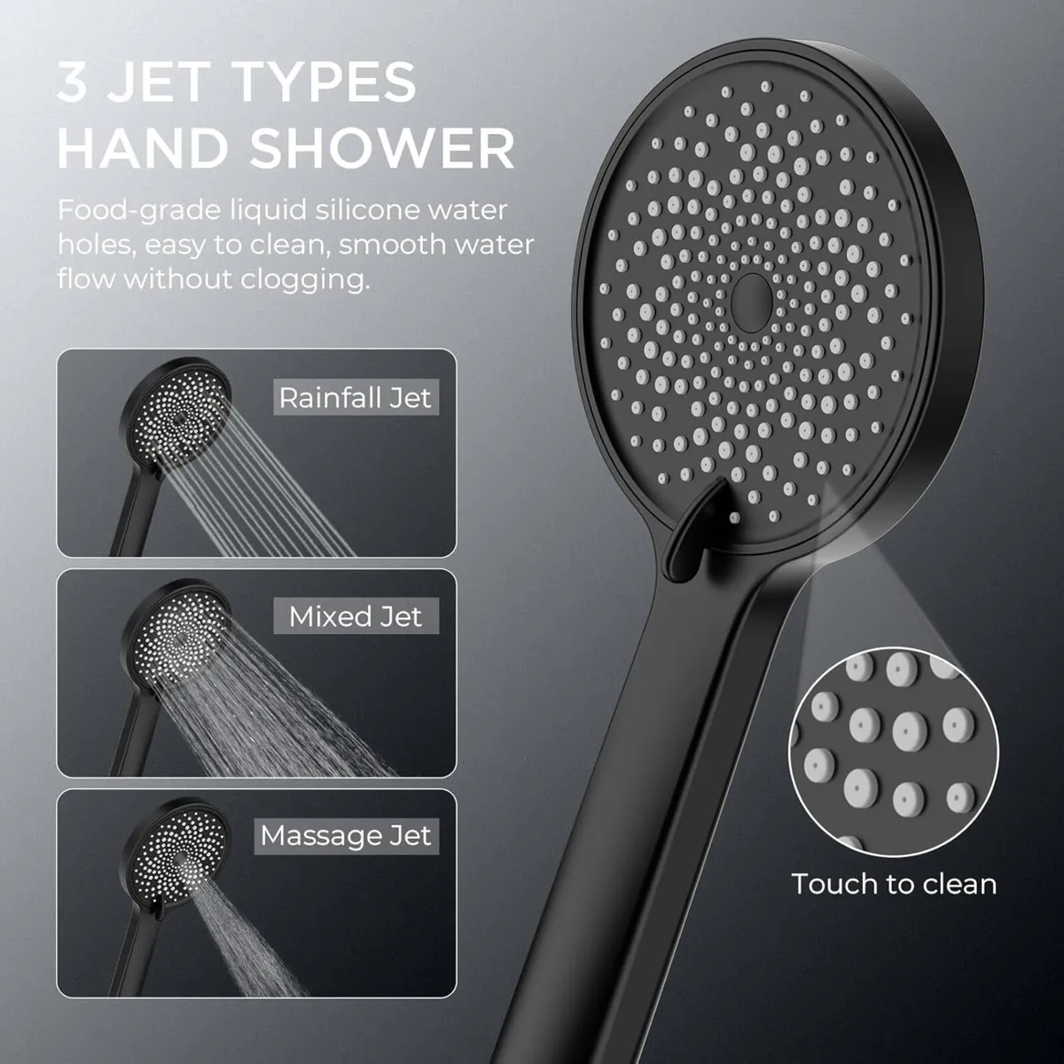 Thermostatic Shower Mixer Set - Stainless Steel - Image 4