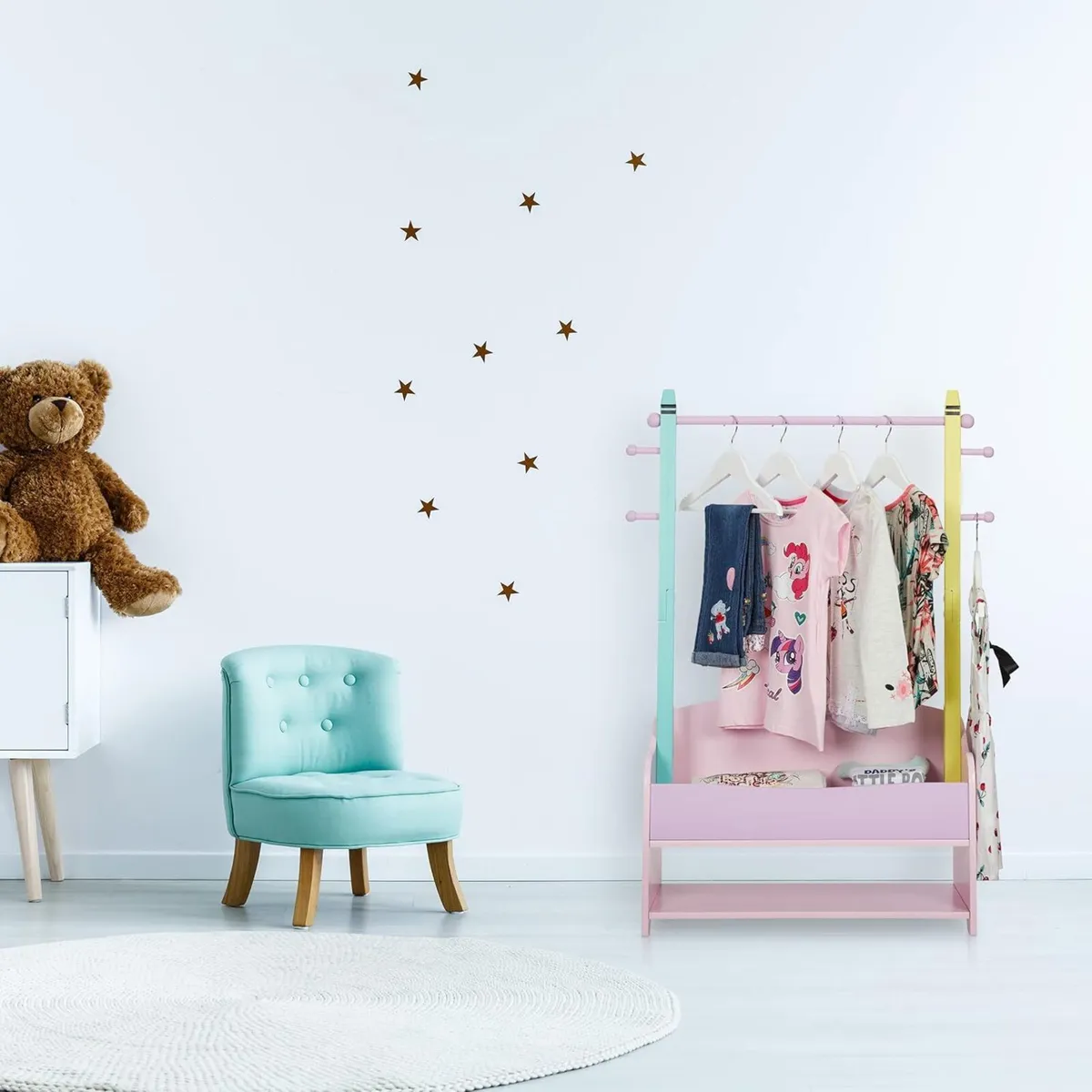 Children's Clothes Rack Coat Rail Kids' Room 4 - Image 2