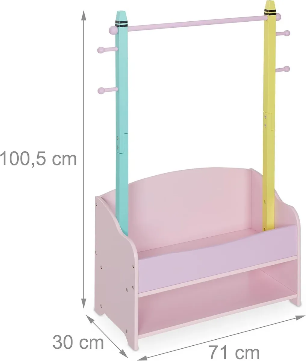 Children's Clothes Rack Coat Rail Kids' Room 4 - Image 3