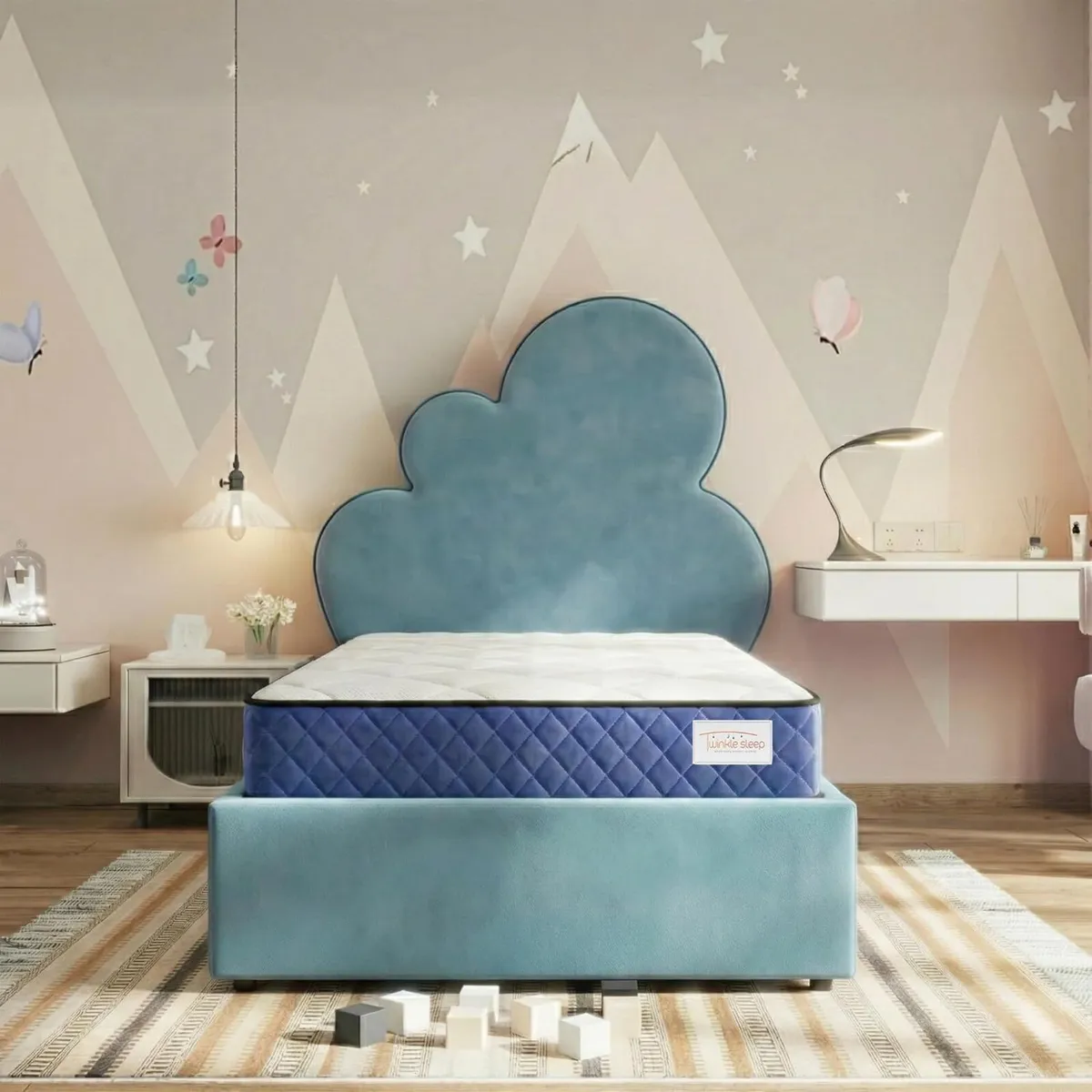 Kids' Memory Foam Mattress - 4ft6 Double Blue - Image 2