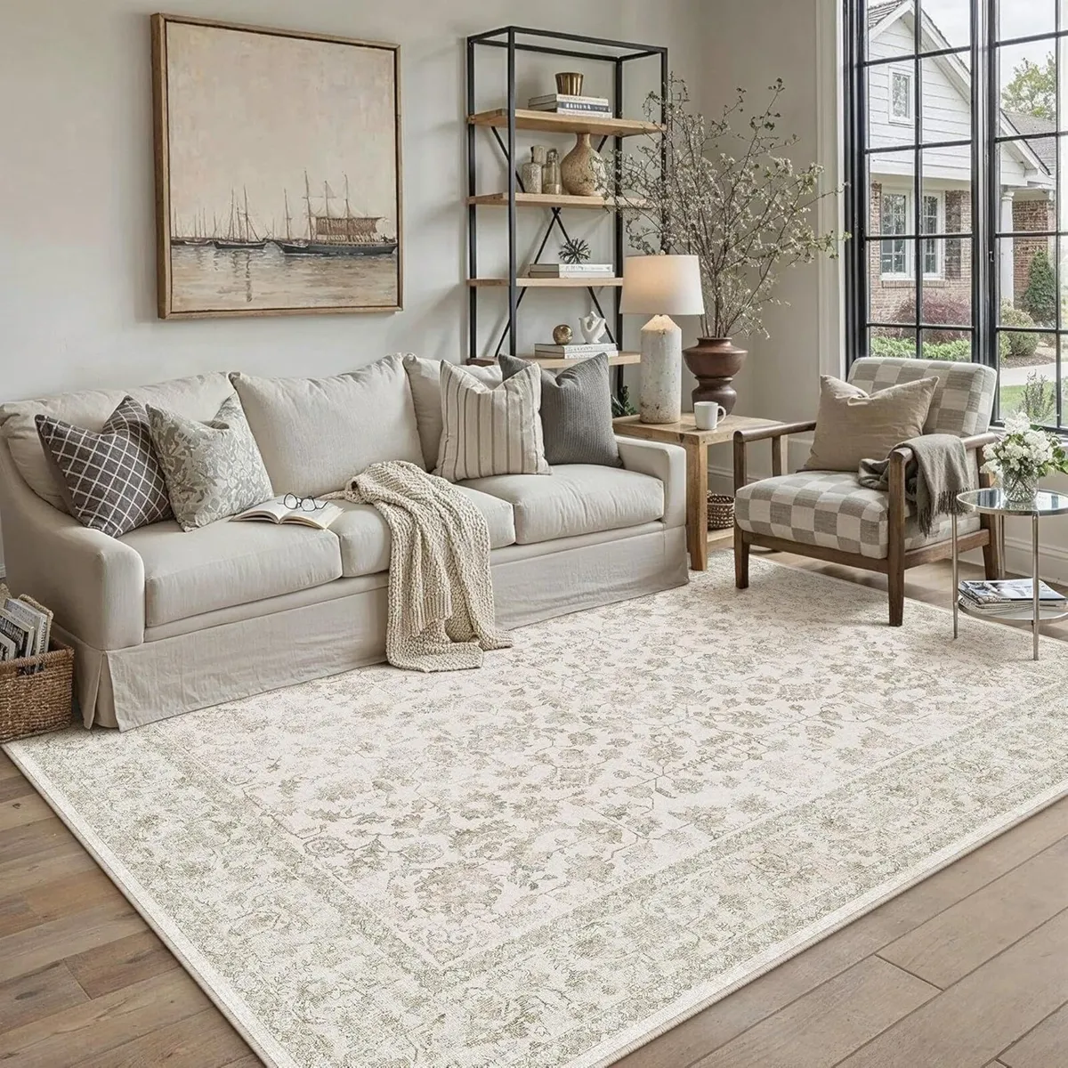 160x230 cm Washable Rugs Living Room Vintage - Image 1