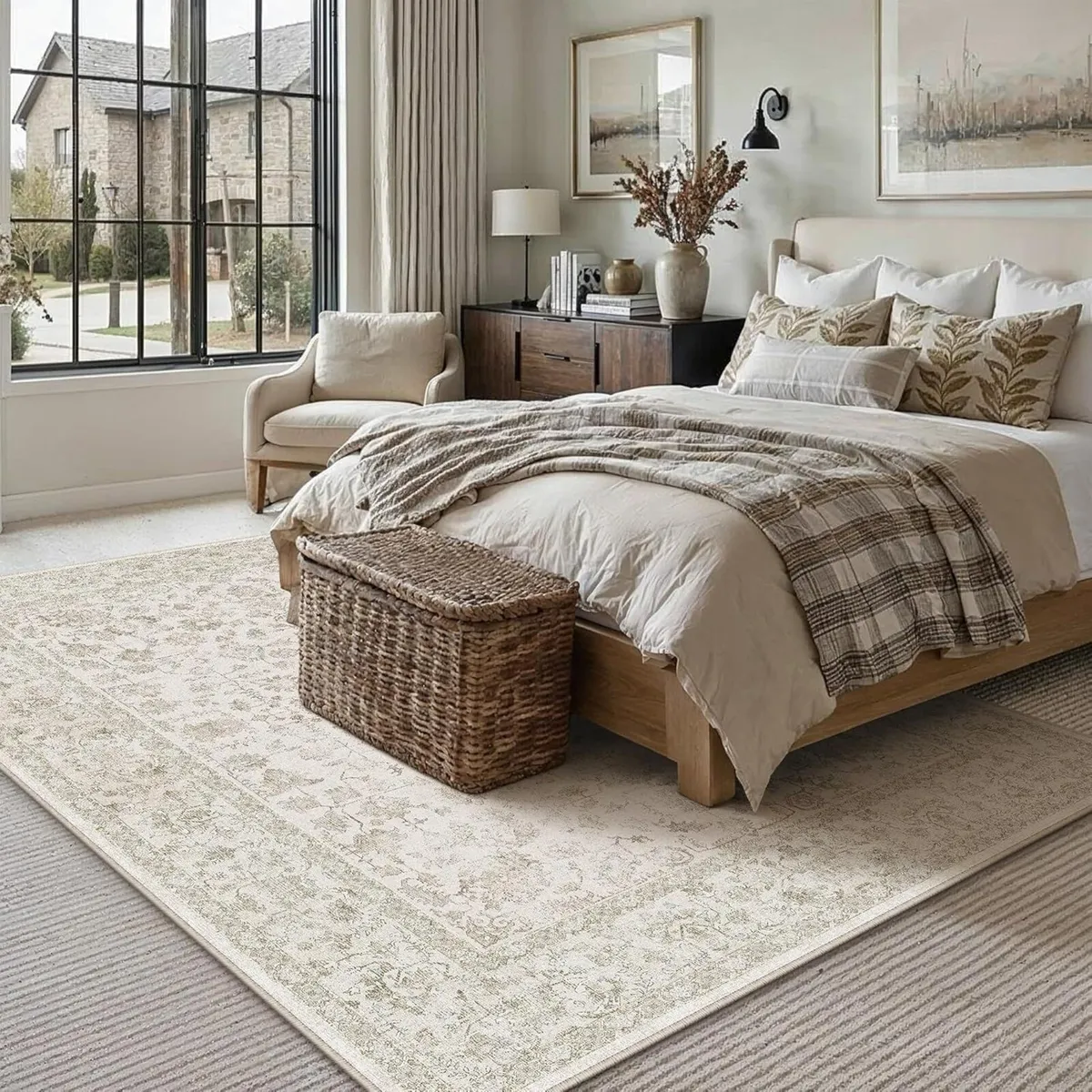 160x230 cm Washable Rugs Living Room Vintage - Image 4