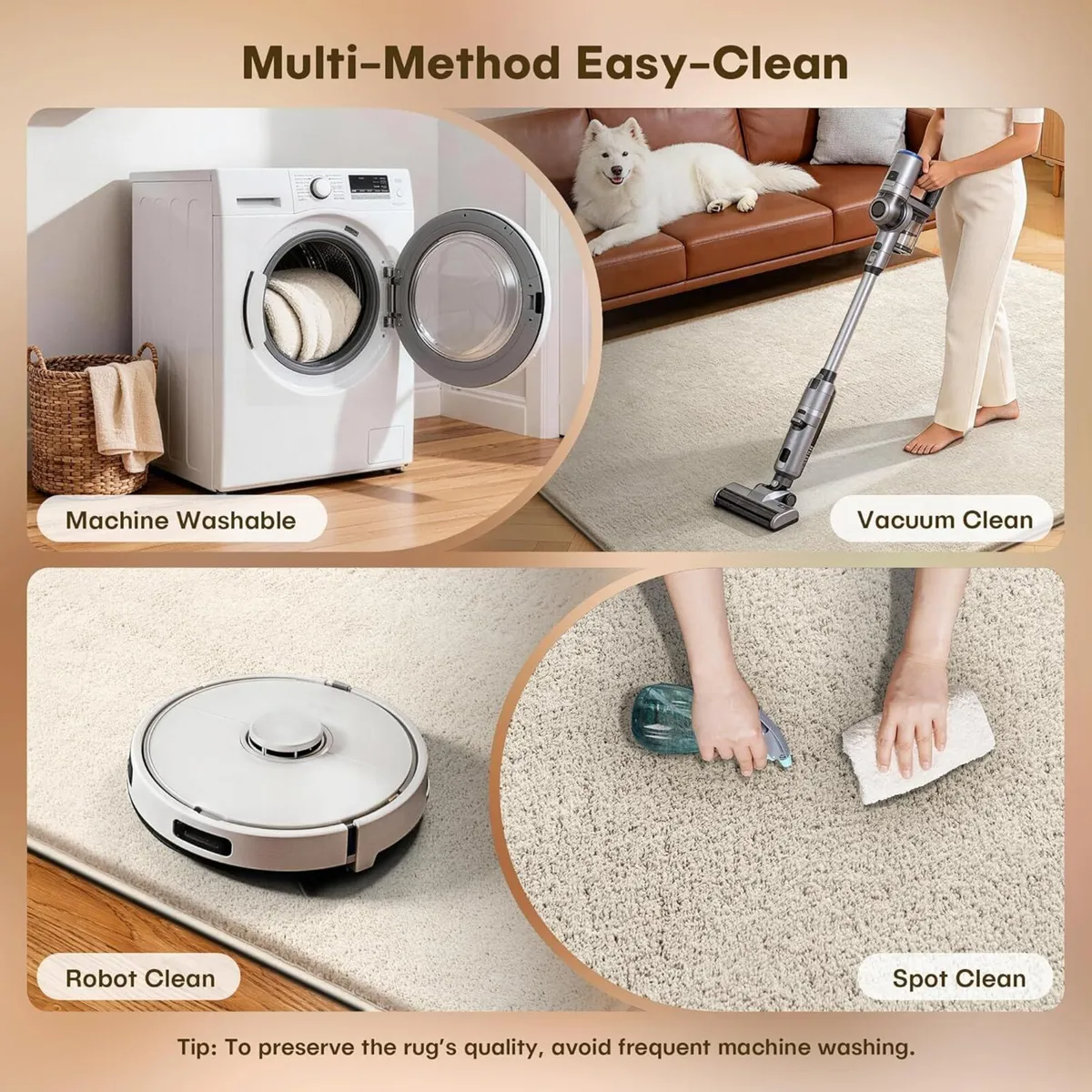 Fluffy Rugs Living Room 160x230cm Soft Shaggy - Image 3