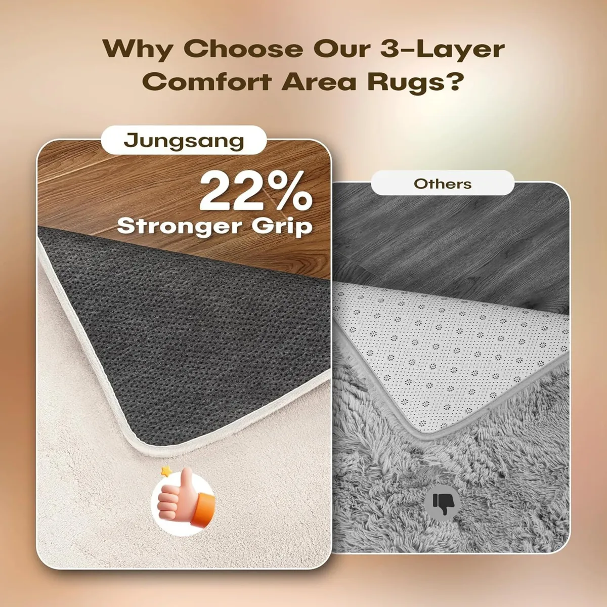 Fluffy Rugs Living Room 160x230cm Soft Shaggy - Image 4