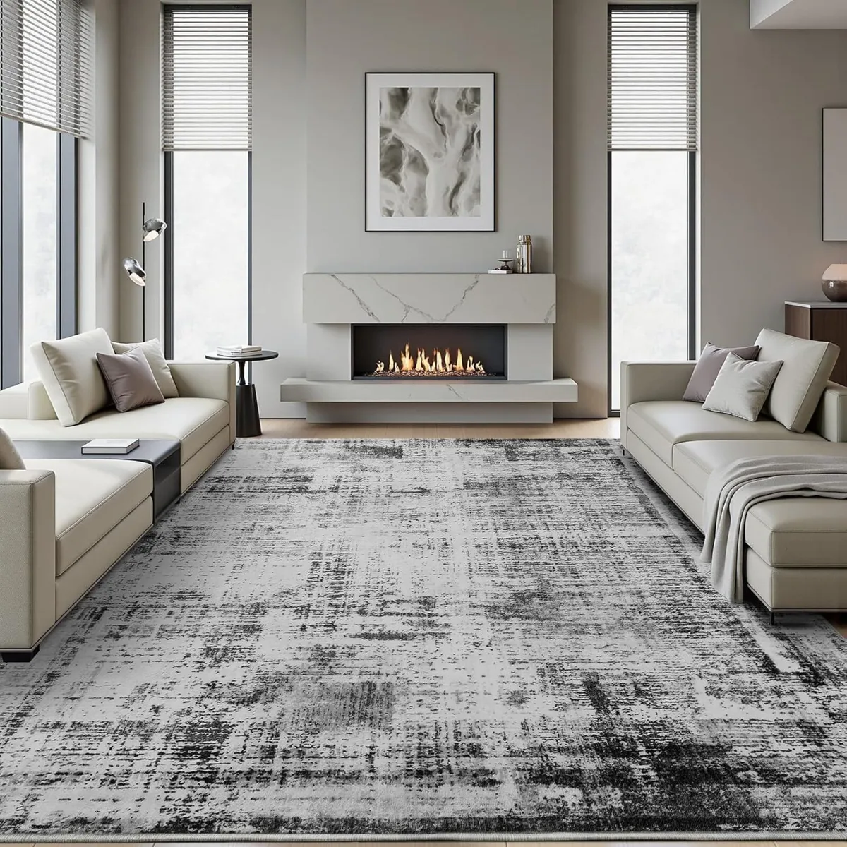 Rugs Living Room 200x300 Large Machine Washable - Image 1