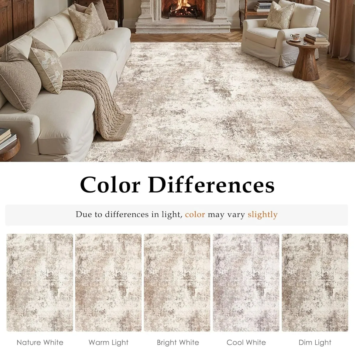 Modern Abstract Area Rug Living Room Extra Large - Image 2