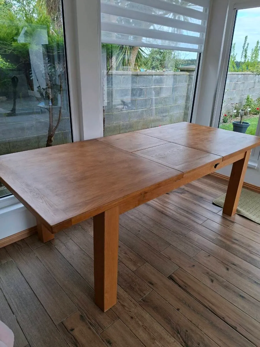 Oak Exstending Dining Table - Image 2