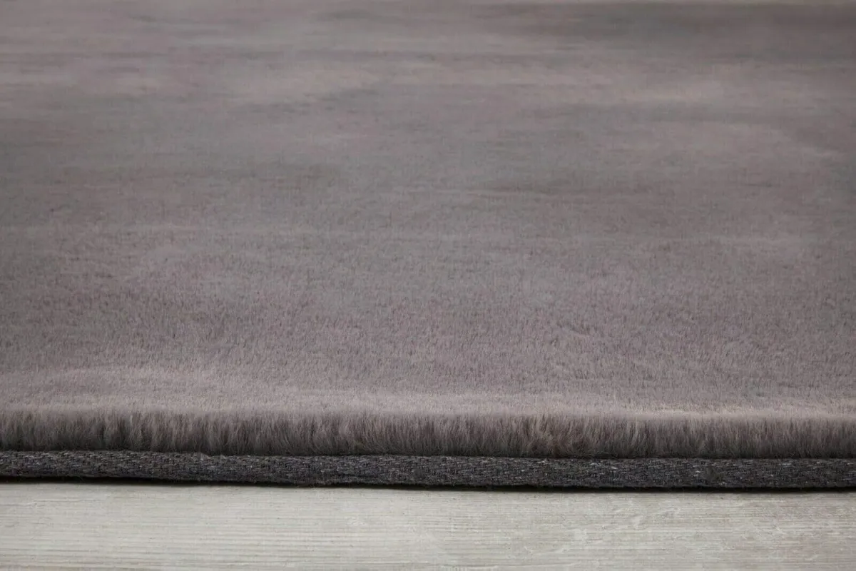 NATURAL FAUX RABBIT FUR Rug Ultra Soft Plush - Image 2