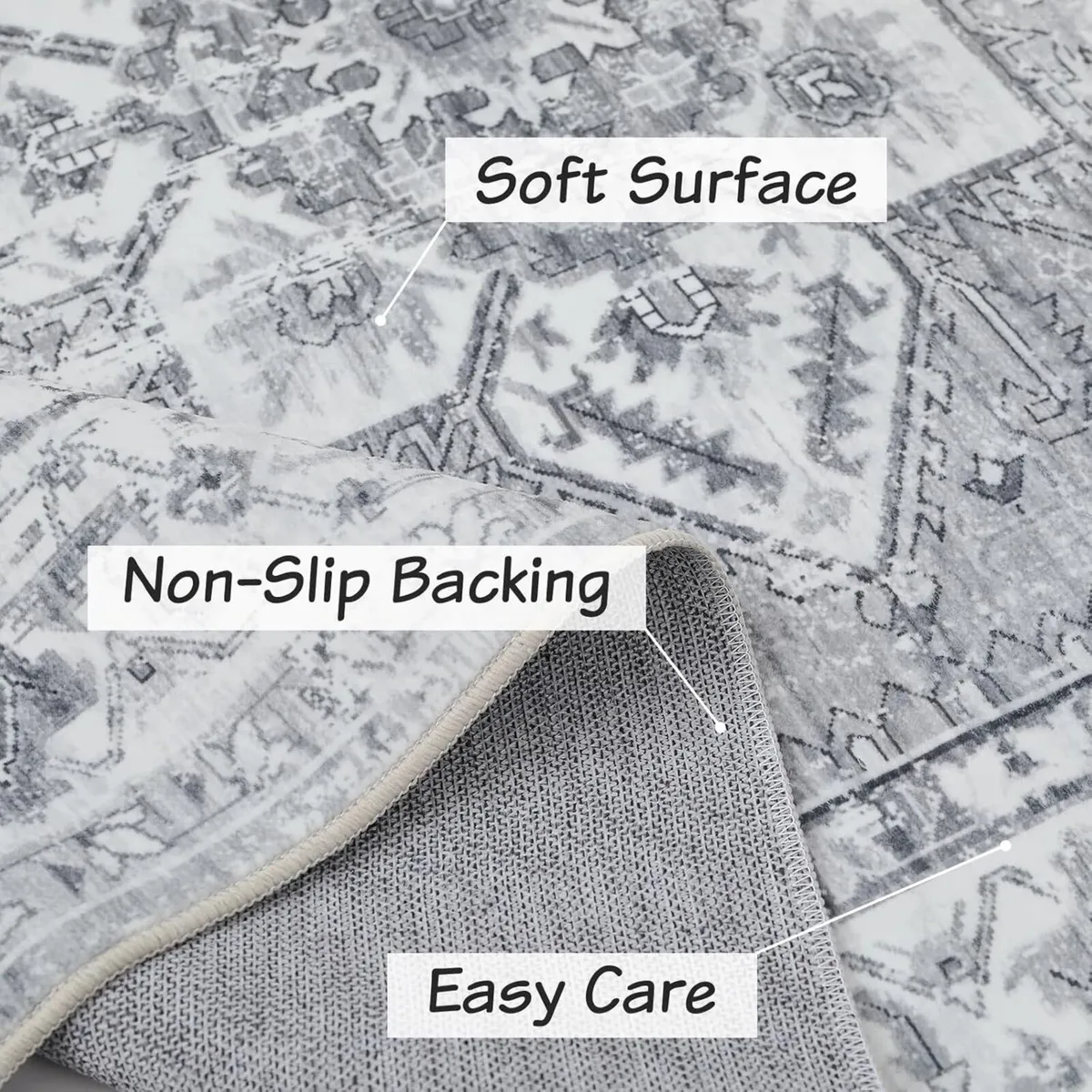 Machine Washable Rugs Living Room 200 x 280cm - Image 3