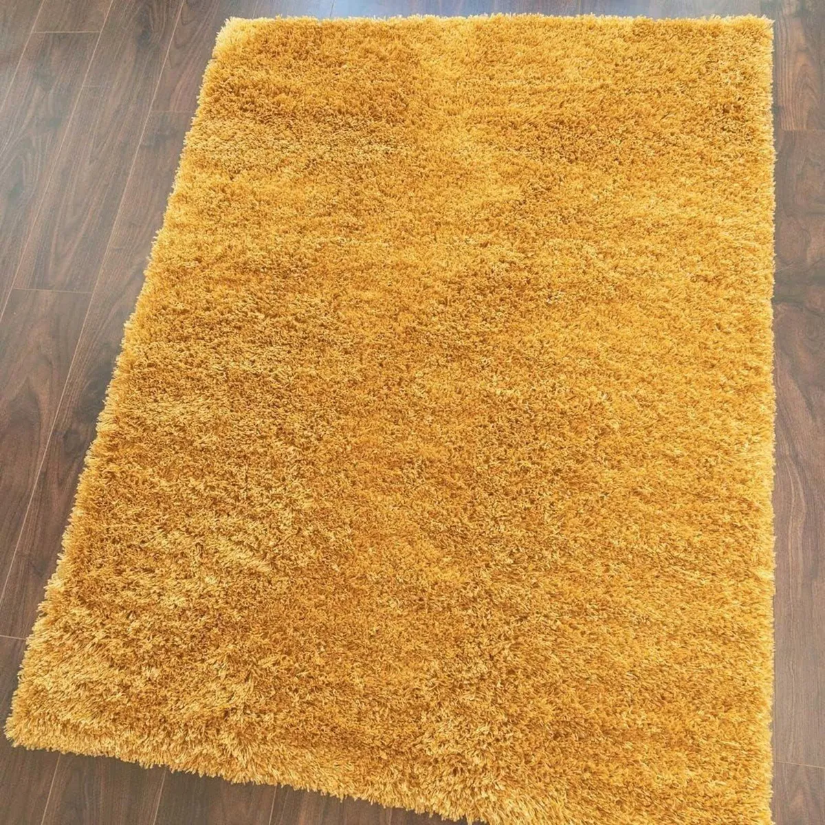 Modern Super Soft Mustard Yellow Shaggy Shag Area - Image 1