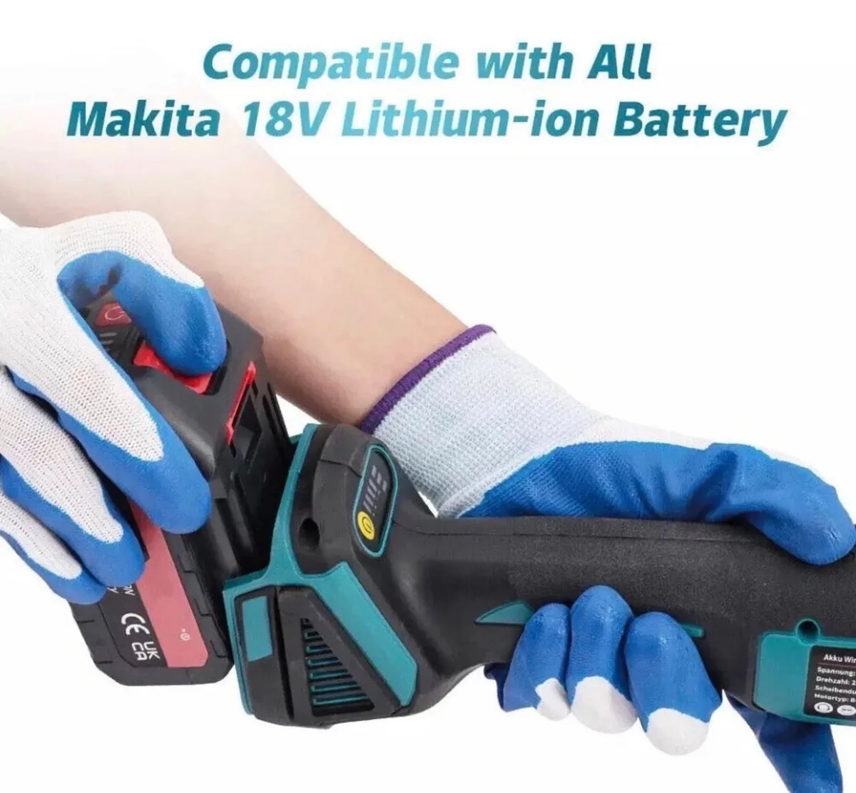 New 125mm Cordless Angle Grinder 2 Batteries - Image 4