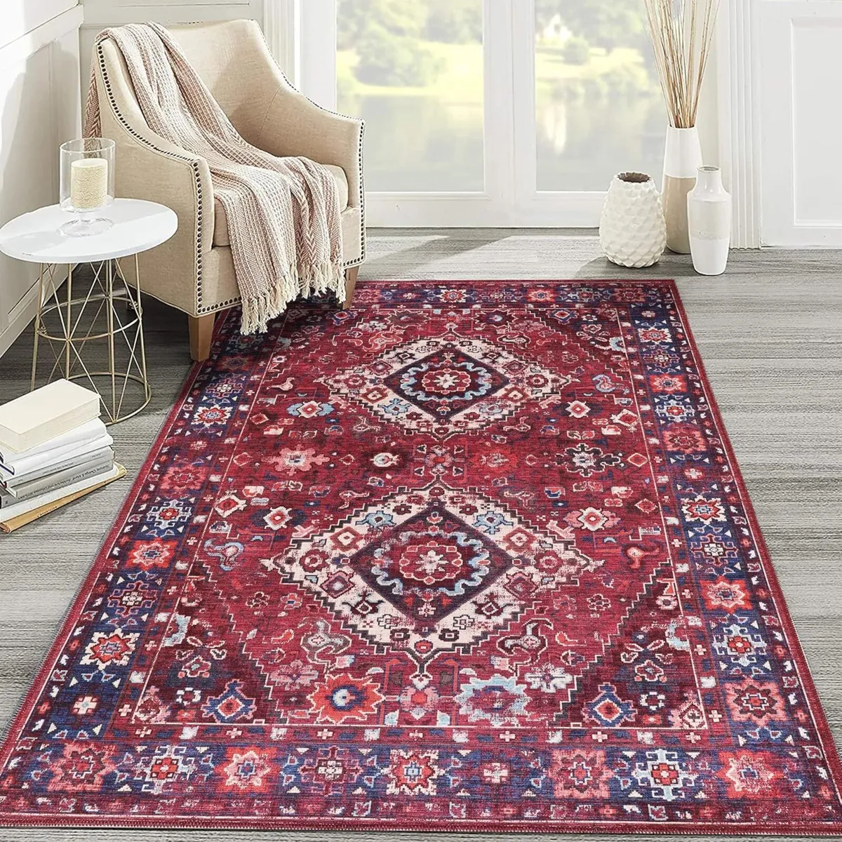 Washable Area Rugs for Living Room Traditional - Image 1