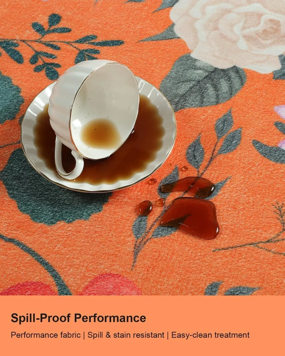 Rugs for Living Room Floral 5x7 Non Slip Machine - Image 4