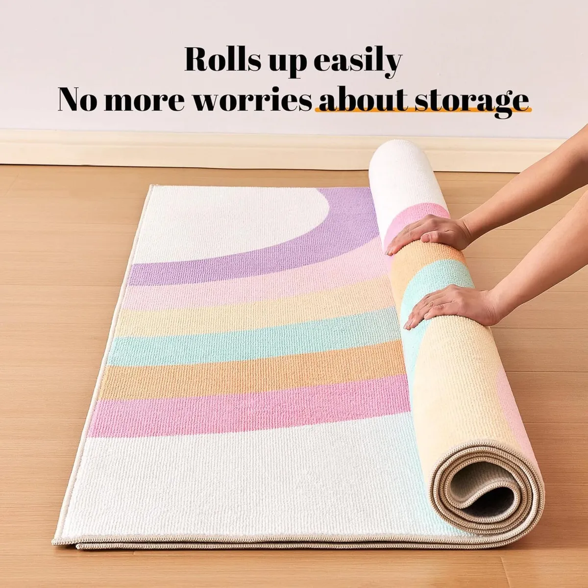 Rainbow Rug Soft Non-Slip Area Washable Floor - Image 4