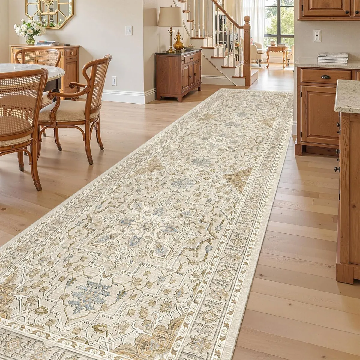 3x12 Hallway Runner Rug Non Slip Washable 12ft - Image 1