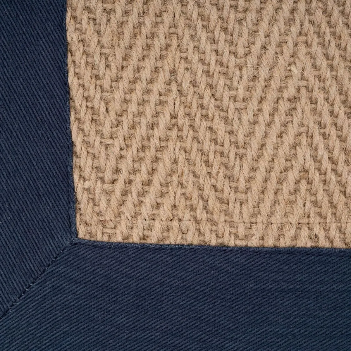 Natural Sustainable Navy Blue Cotton Border - Image 4