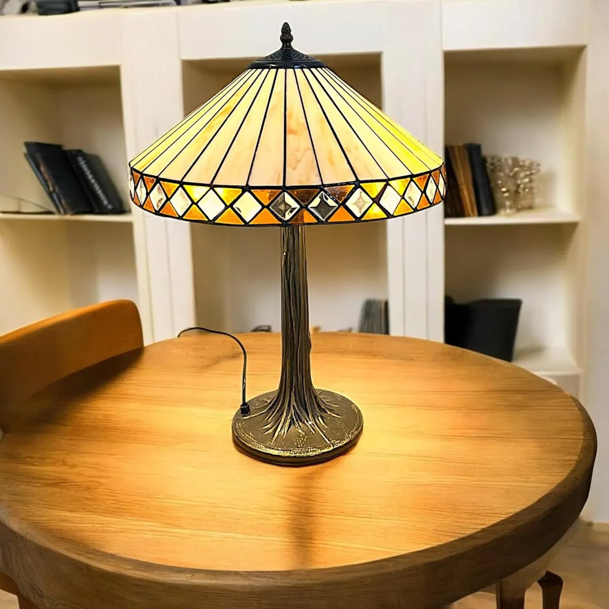 Art Deco Table Lamp 40.5 cm Diameter Tiffany - Image 4