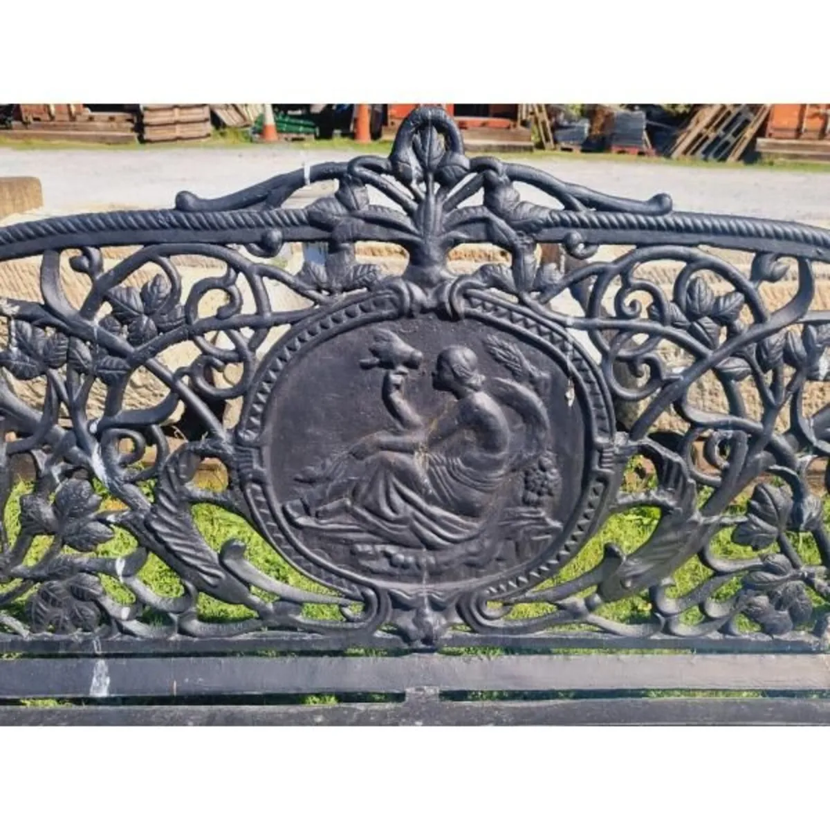 Bench Large Black Cast Iron Lady Bench CH-R-S126-B - Image 1