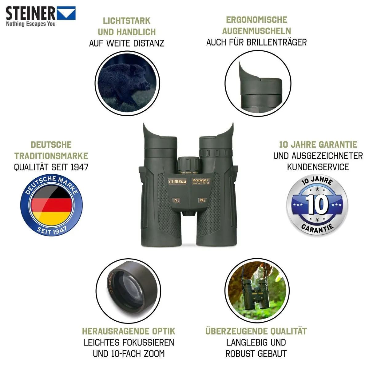 Steiner Ranger Xtreme 10x42 Binoculars - Save - Image 4