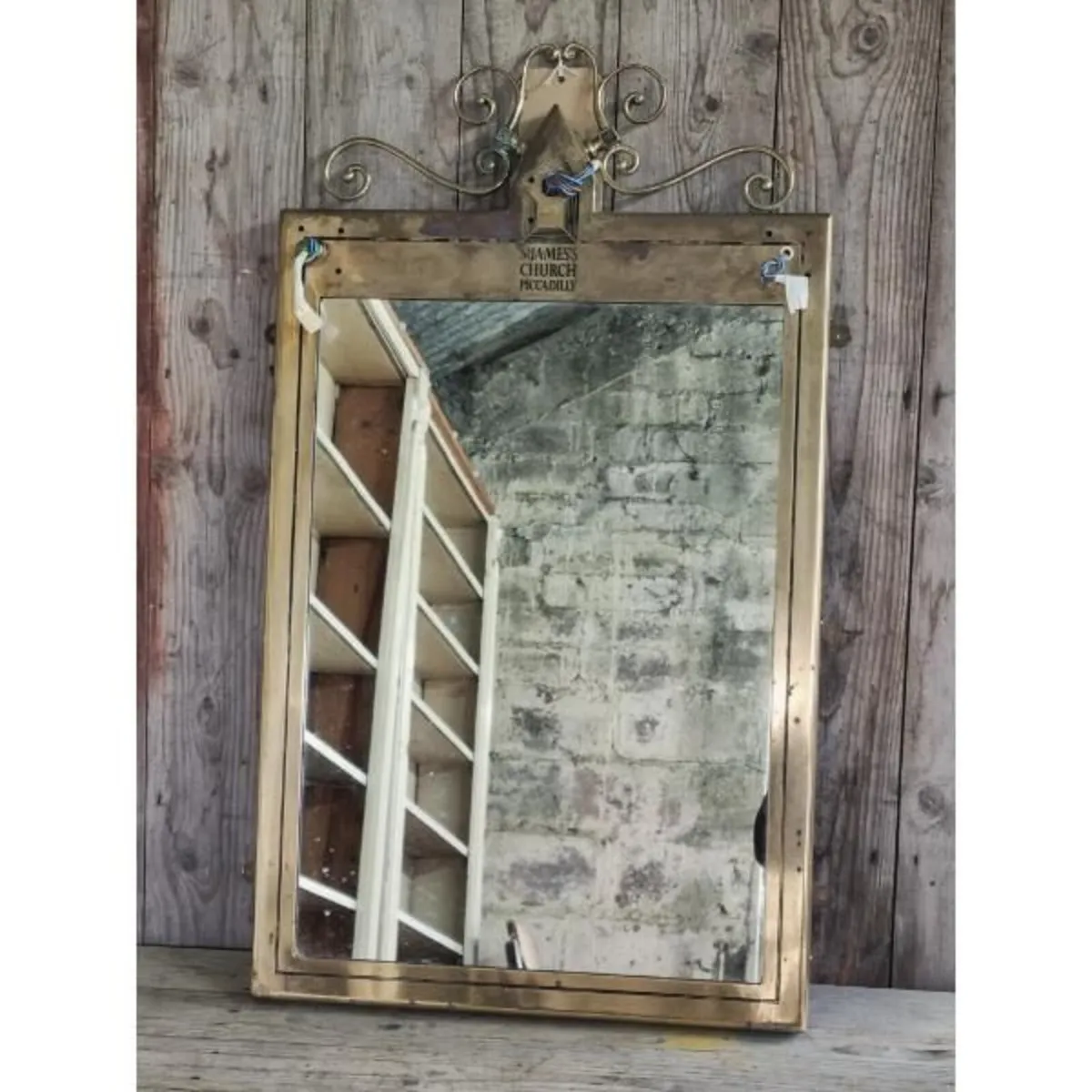 Brass Framed Mirror St James Church Piccadilly KAS - Image 1