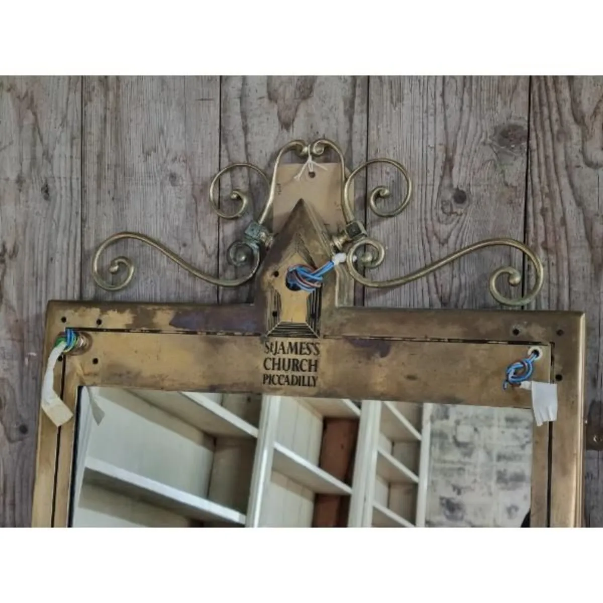 Brass Framed Mirror St James Church Piccadilly KAS - Image 2