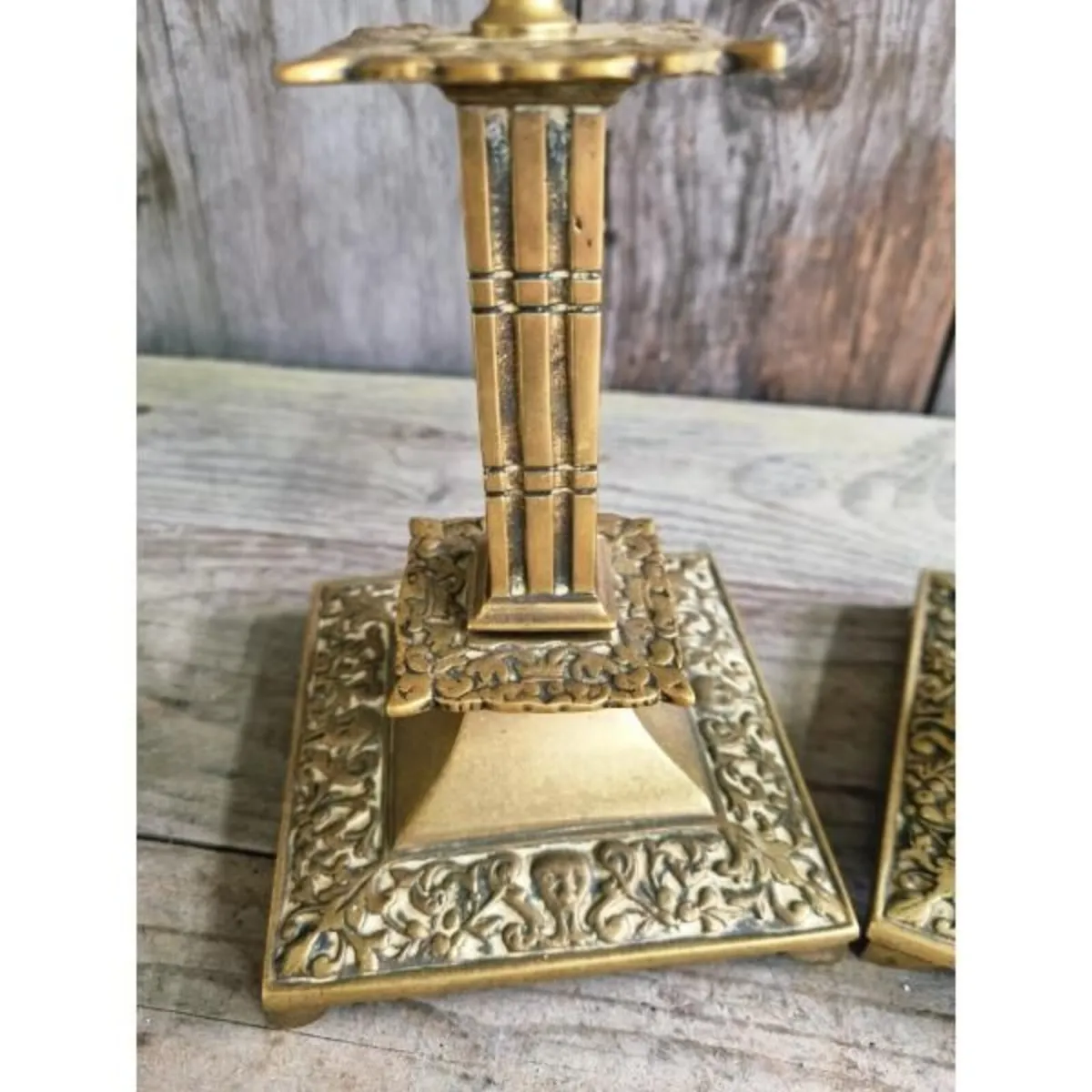 Ornate Brass Candle Holders KAS1221 - Image 4