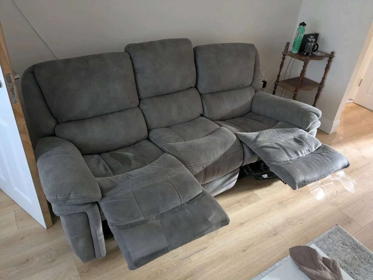 Leather Couches 2 seater and 3 seater recliner - Image 1